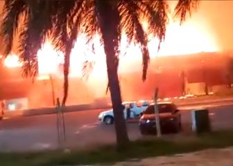 Impactante incendio en el circuito de Termas de Río Hondo