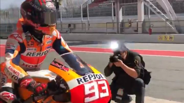 Marc Márquez vuelve a ponerse a lomos de una Honda