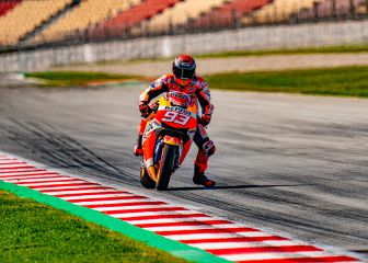 Las imágenes del primer entrenamiento de Márquez tras su lesión