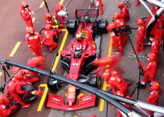 Los mecánicos de Ferrari vuelan en Montecarlo