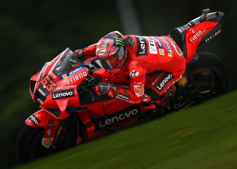 Bagnaia lanza el primer aviso Ducati en su circuito fetiche