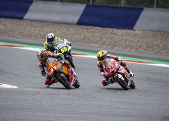 Granizo para adelantar el final de Moto3 con Acosta tercero