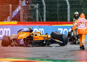 Pole de Verstappen, gesta de Russell y Norris al hospital