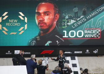 Las imágenes de la 100ª victoria de Hamilton en la F1