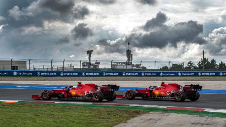 Sainz y Leclerc durante la jornada del sábado en el GP de Turquía
