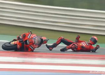 La lluvia se entromete en la pelea Quartararo-Bagnaia