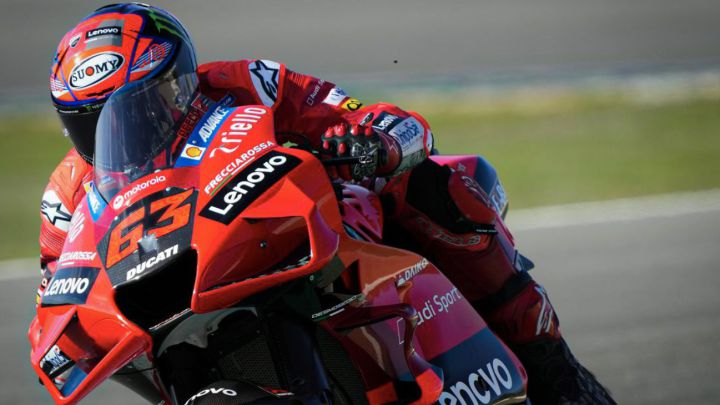 Bagnaia durante los test de MotoGP en Jerez
