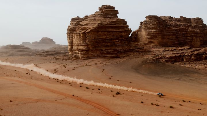 Paisaje de Arabia Saudí durante el Dakar 2021.