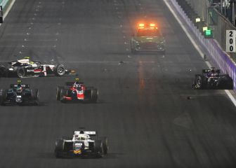 Fuerte accidente en la salida de F2 entre Pourchaire y Fittipaldi