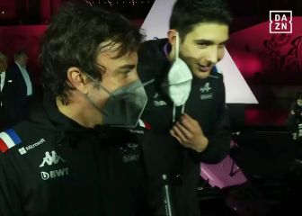 La gran reacción de Alonso cuando irrumpe Ocon en plena entrevista con el famoso 