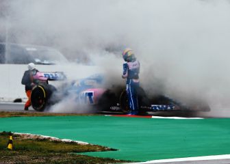 El incidente de Fernando Alonso en imágenes