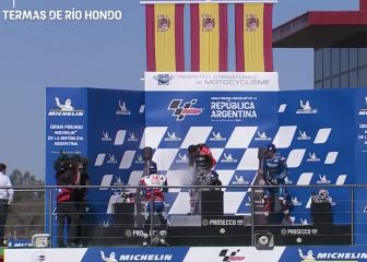 Histórico podio en MotoGP, con Aleix Espargaró, Jorge Martín y Álex Rins