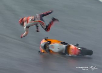 Primera caída de Márquez tras su última reaparición