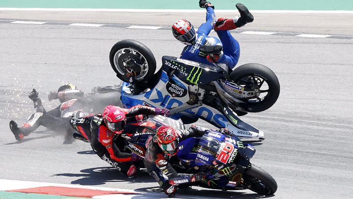 Las imágenes de la accidentada salida en Montmeló