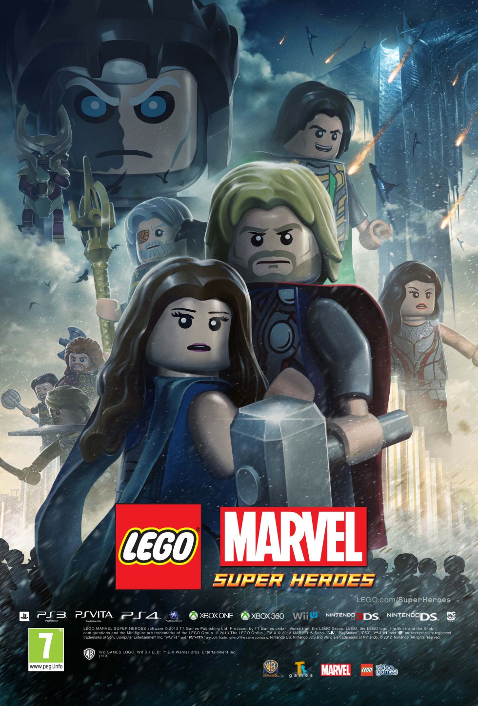 Cartel de la película Thor: El Mundo Oscuro en versión LEGO