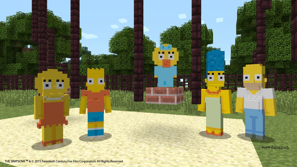 Los Simpson llegan a Minecraft para Xbox en febrero