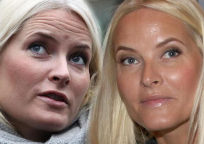 Mette Marit antes y después