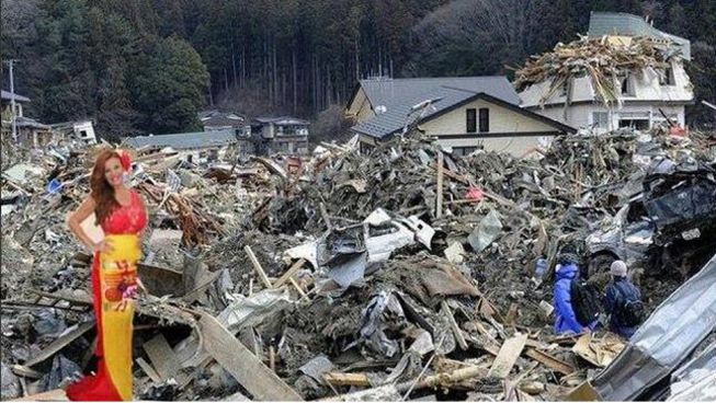 Sonia Monroy, que se coló ayer de esta guisa en los ensayos de la alfombra roja de los Oscar, también apareció 'colada' en el #terremoto,