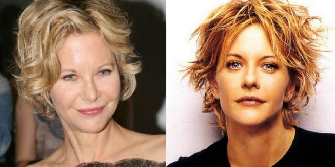 Meg Ryan pasó de tener la mirada más sexy de Hollywood (derecha) al rostro inexpresivo que lució la pasada noche en Paris.