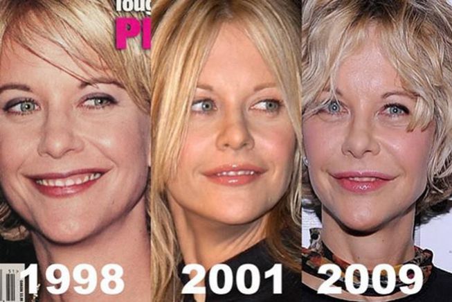 La 'maldita hemeroteca' de los looks de Meg Ryan desde 1998 a 2009.
