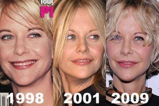 La 'maldita hemeroteca' de los looks de Meg Ryan desde 1998 a 2009.