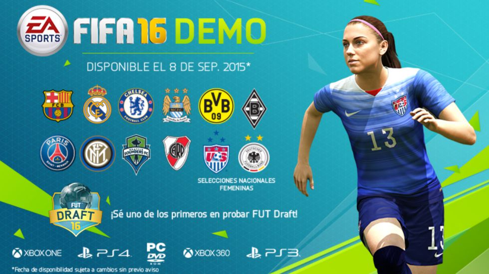 FIFA 16: la demo estará abierta del 8 al 10 de septiembre