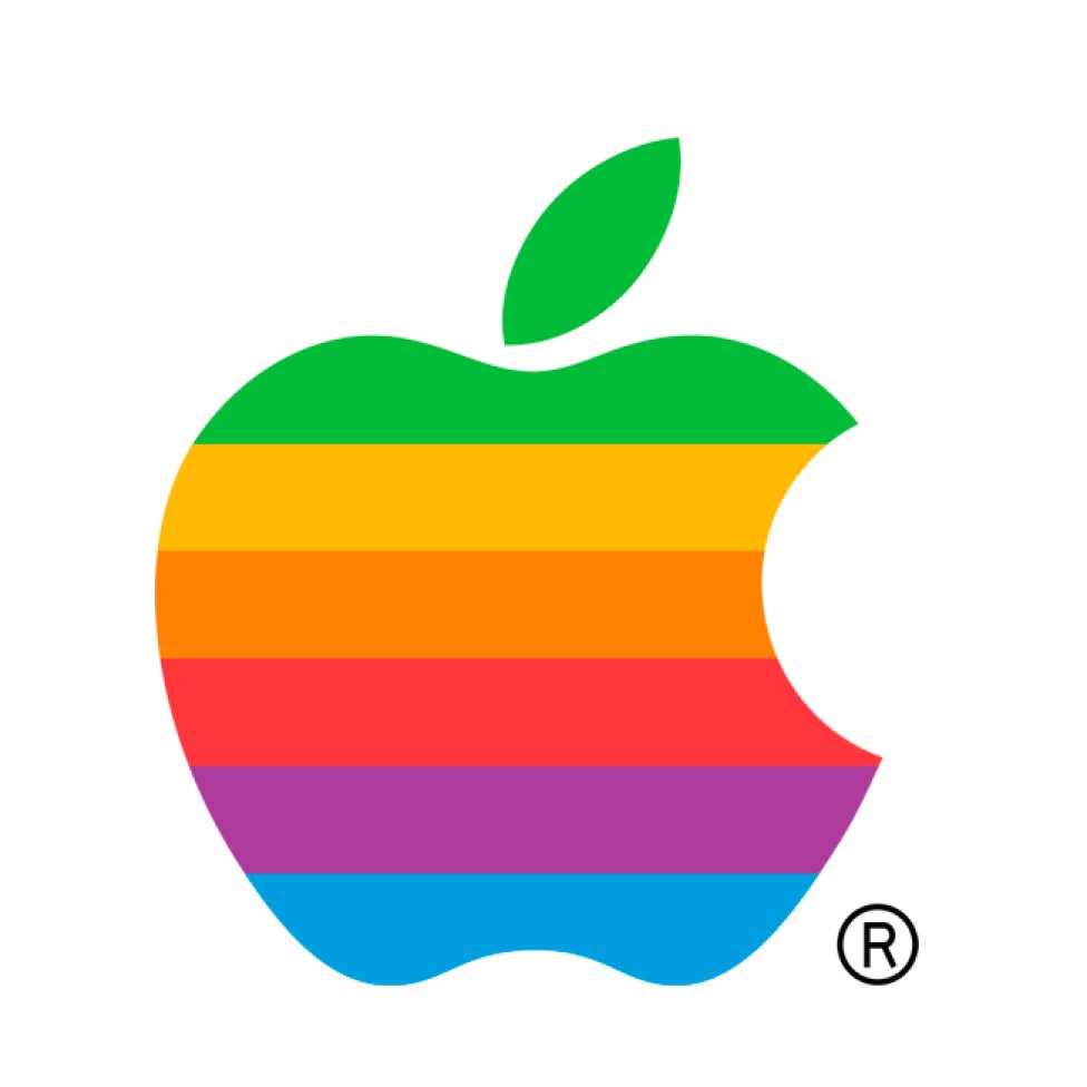 El logo de Apple Macintosh en 1989