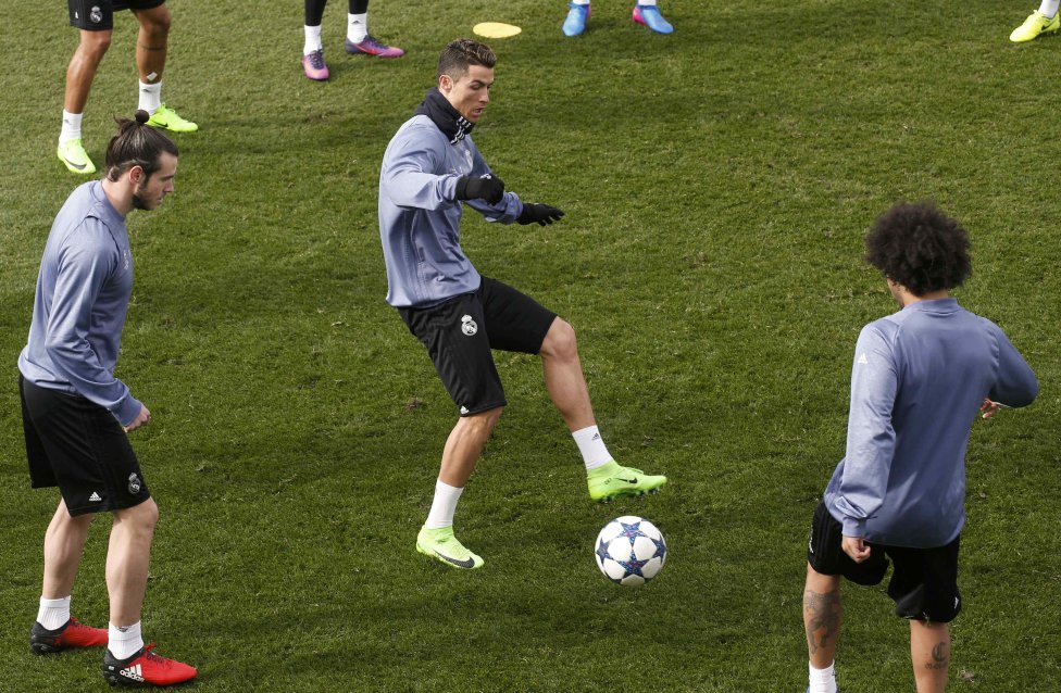 Cristiano Ronaldo, Gareth Bale y Marcelo.