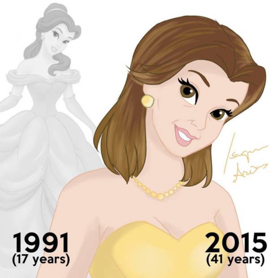 Bella, (de la Bella y la Bestia) tendría hoy unos 41 años muy bien llevados