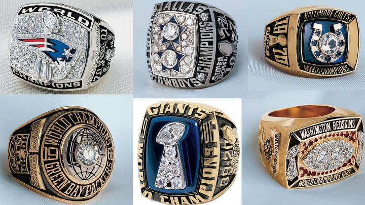 Los anillos de los campeones de la Super Bowl