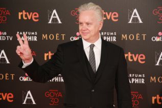 El actor norteamericano Tim Robins en la Alfombra Roja de los Goya 2016.