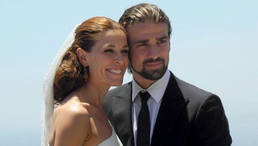 La presentadora Raquel Sánchez Silva y su marido Mario Biondo el día de su boda.