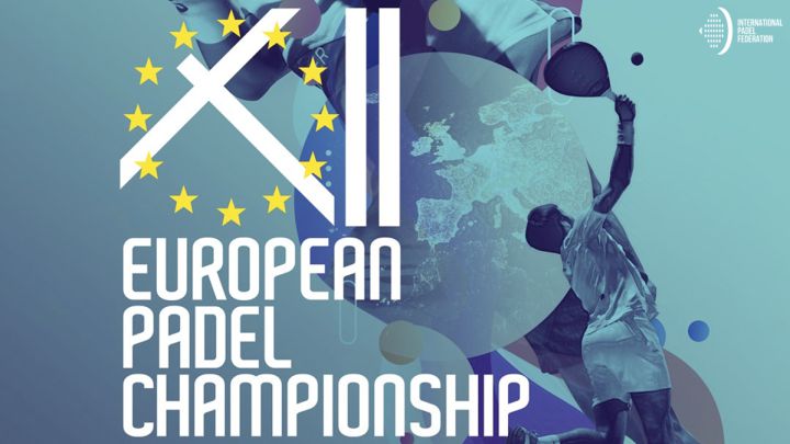 Cartel del Campeonato de Europa de Pádel de la FIP.