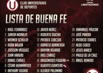 Universitario publica la lista de convocados para Bolivia