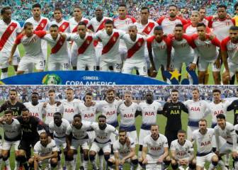 Perú imita al Tottenham al formar en la foto previa al partido