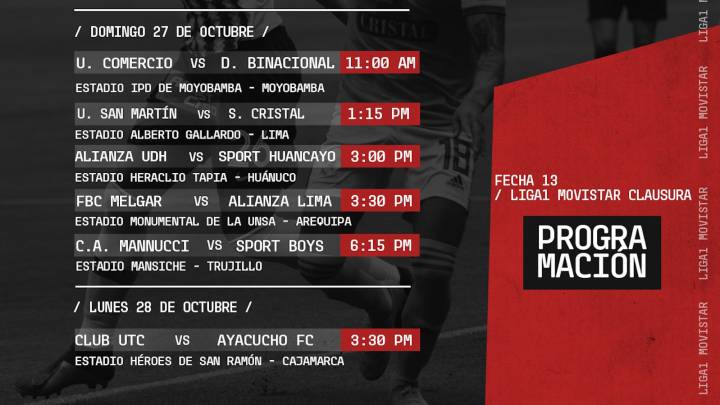 Torneo Clausura 2019 Horarios Partidos Y Fixture De La Fecha 13 As Peru
