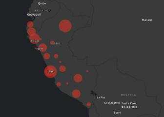 Mapa de casos por coronavirus por departamento en Perú: así está