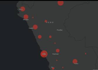 Mapa de casos por coronavirus por departamento en Perú: 4 de abril