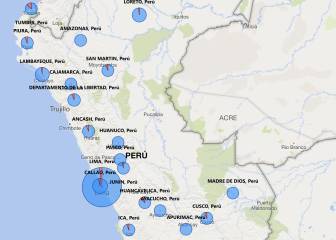 Mapa de casos por coronavirus por departamento en Perú: hoy, 10 de abril