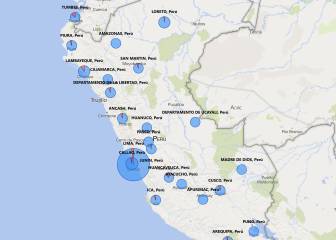 Mapa de casos por coronavirus por departamento en Perú: hoy, 11 de abril