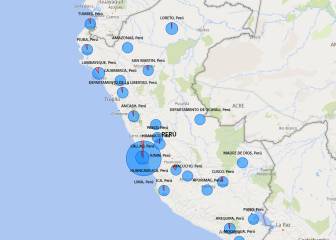 Mapa de casos por coronavirus por departamento en Perú: hoy, 12 de abril