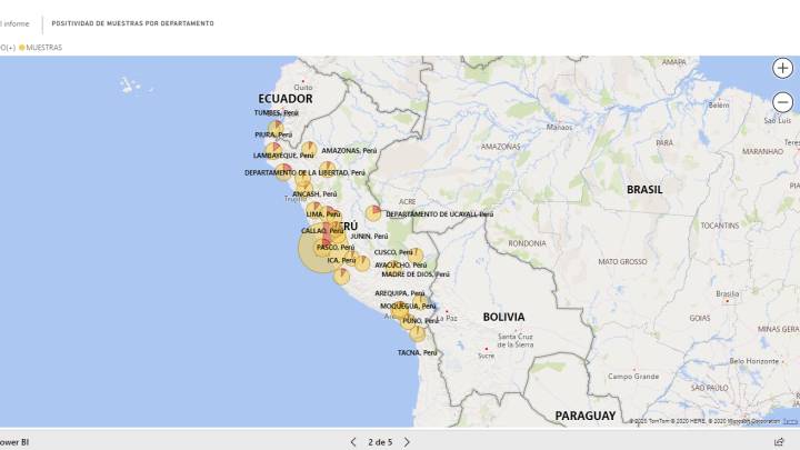 Mapa de casos por coronavirus por departamento en Perú: hoy, 24 de mayo