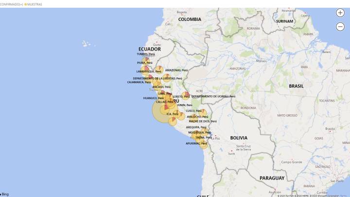 Mapa de casos por coronavirus por departamento en Perú: hoy, 11 de junio