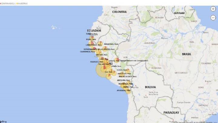 Mapa de casos por coronavirus por región en Perú: hoy, 24 de junio