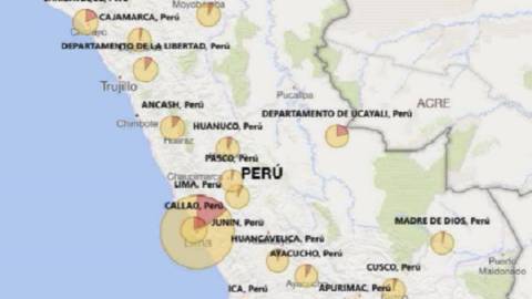 Mapa de casos por coronavirus por región en Perú: hoy, 11 de julio