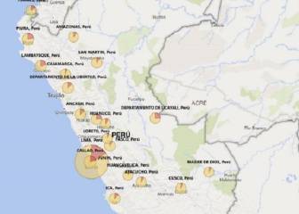 Mapa de casos por coronavirus por región en Perú: hoy, 15 de julio