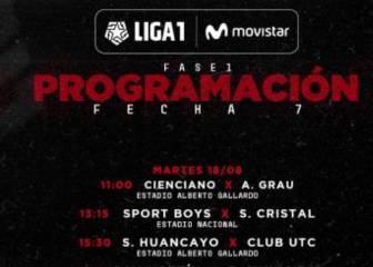 Así es el nuevo programa de la jornada 7 de la Liga 1