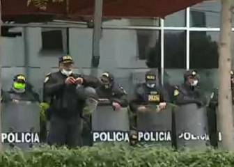 La policía custodia el hotel del árbitro del Perú - Brasil