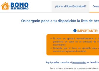 Bono Electricidad: padrón y cómo consultar si soy beneficiario de los 160 soles