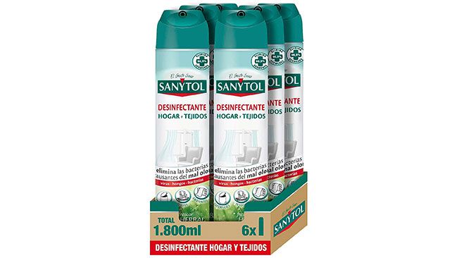 Compra Ambientador sanytol desinfectante para hogar y tejidos spray bote de  300 ml